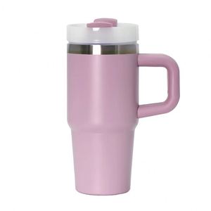 14oz <b>Kids</b> Stainless Steel Outdoor Beverage Cup with Straw Lid Easy Grip Handle Travel Tumbler - Product Image 6