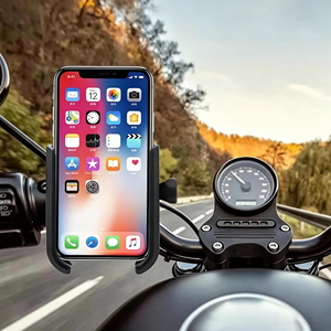 Adjustable 360 Degree Security <b>Lock</b> <b>Portable</b> and Flexible Full Protection Aluminum Motorcycle Phone Holder with Box Packaging - Product Image 1