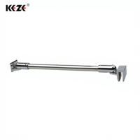 Support mural fixe en acier inoxydable pour panneau verre-verre, finition chromée, quincaillerie moderne pour porte de douche coulissante, usage salle de bain