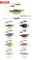 18g Spinner Bait Bass Jig Chatter Bait Leurre de pêche Chatterbait Kit de pêche Wobblers pour Bass Fishing Tackle