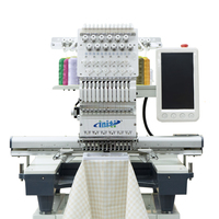 Machine à broder industrielle de haute qualité à tête unique à 12 aiguilles, machine à broder numérique automatique pour casquettes