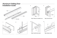 Portes pliantes en alliage d'aluminium avec verre trempé pour l'isolation acoustique et la réduction du bruit