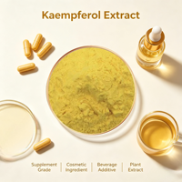 Approvisionnement direct usine : Kaempférol 50% HPLC, extrait naturel de plante en poudre, qualité cosmétique et alimentaire, échantillon gratuit, certificat d'analyse (COA) disponible