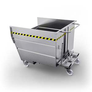 SBR1350 secchio ribaltabile a ruote zincato 1350 Lt capacità di carico e attrezzature di stoccaggio - Product Image 1