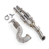 Tubo de Escape Aislado de Acero Inoxidable SS304 para Audi RS3 2.5T 2015-2023, Venta al Por Mayor de Fábrica, Tubo Frontal que Aumenta el Flujo y Mejora la Potencia