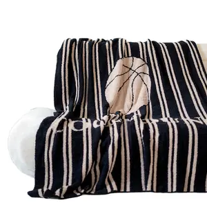 Заводская цена, оптовая продажа, экологически чистая толстовка из синтетической шерсти, одеяло с индивидуальным логотипом, плед, простое акриловое искусственное одеяло