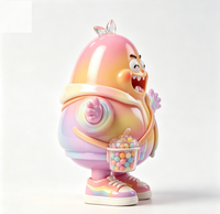 Figurine de collection personnalisée en forme d'œuf de bonbon dégradé, en PVC et ABS, statue d'art fabriquée en Chine, OEM sur mesure pour la vente en gros aux marques
