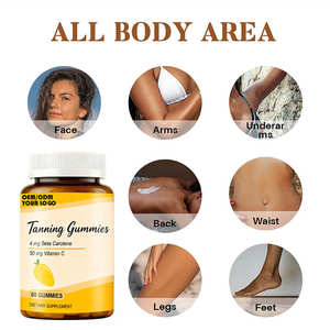 حلوى التسمير الذاتي اليومية مع البيتا كاروتين والليكوبين واللوتين والزياكسانثين، منخفضة السكر، 60 حبة، لبشرة صحية للنساء - Product Image 3