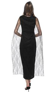 Disfraz de Halloween adulto muerte disfraz aterrador divertido esqueleto fantasma disfraz esqueleto capa princesa vestido - Product Image 5