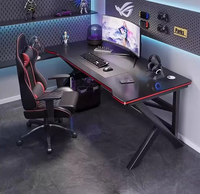 Offre Spéciale : Ensemble Table et Chaise de Gaming en Bois Moderne et Simple avec Étagère – Bureau Informatique pour la Maison, Idéal pour la Décoration de Pièces Spacieuses
