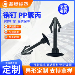 Nylon Pins Automotive <b>Plastic</b> Clip Black Custom Made Fastener For Sealing <b>Strip</b> - Product Image 4