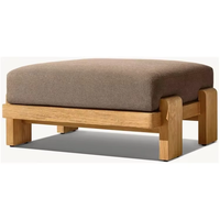 Ensemble de canapés en teck massif de luxe moderne, mobilier d'extérieur de haute qualité pour villa, jardin, ensemble de canapés d'extérieur