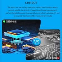 Système d'entraînement intelligent pour la combustion des graisses - Version haute performance - Speed and Strength Breakthrough VBT Cube Linear Encoder Pulling Rope