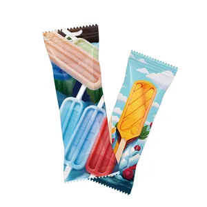 Custom Print Plastic Heat Seal Empaque De Helado Ice Lolly Cream Pop Pouches Ice Cream Popsicle Wrappers Packaging Bag