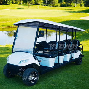 Nouveau modèle de voiturette de golf tout-terrain 48 volts avec freins à disque, Club Car Buggy électrique surélevé, 10 places pour le tourisme - Product Image 1