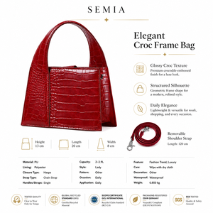 <span class=keywords><strong>Borsa</strong></span> a Mano in Pelle PU Goffrata Coccodrillo <span class=keywords><strong>Rossa</strong></span> Personalizzata OEM, <span class=keywords><strong>Borsa</strong></span> a Spalla Mini Strutturata di Lusso per Donna, Produttore - Product Image 4