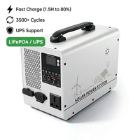 Station d'alimentation portable LiFePO4 300W 500W la plus vendue, générateur solaire 1000WH avec onduleur bidirectionnel UPS pour les urgences domestiques