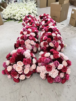 Rangkaian Bunga Sutra F121, Dekorasi Tengah Meja, Hydrangea, Calla Lily, Bola Bunga, Hiasan Lorong untuk Pesta, Hotel, Pernikahan