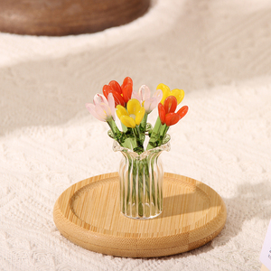 Hand-Made Murano Lighting Glass Multicolor <strong>Small</strong> Bouquet <strong>Vase</strong> Suitable for Mother's Day Teachers' Day Home Decoration Ornaments - Product Image 5