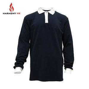 लंबी आस्तीन रॉयल ब्लू हाय विज़ सुरक्षा पोलो चिंतनशील काम नारंगी टी शर्ट आग प्रतिरोधी हाय-विज़-पोलो-शर्ट परावर्तक के साथ - Product Image 5