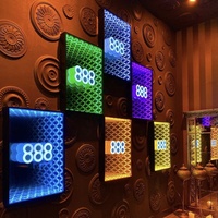 Boîte lumineuse LED en verre miroir infini à changement de couleur à suspendre au mur, panneau lumineux personnalisé avec logo pour la décoration de bar, de fête et de club