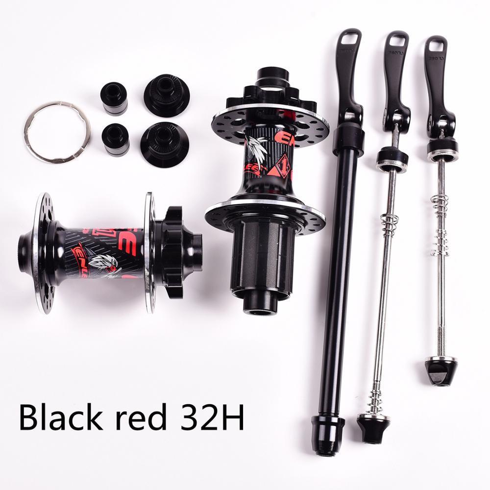 Etiqueta roja negra (liberación rápida + varilla de eje pasante)