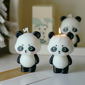 Cute Panda Shaped Scented <b>Candles</b> Black White Animal Soy Wax <b>Candles</b> for Birthday Party Home Decor Gifts - Product Image 6
