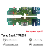 Câble flexible de carte de charge avec connecteur de dock de charge USB IC pour Tecno Spark 7 Pr651