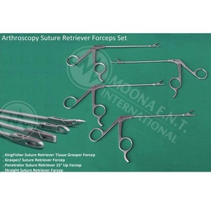 Ensemble de 4 pinces de récupération de sutures pour arthroscopie, tous types, en acier inoxydable, instruments chirurgicaux pour la manipulation des tissus et des sutures - Product Image 5