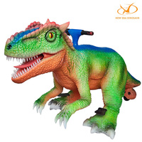 Dinosaure animatronique interactif électrique et mécanique réaliste à chevaucher pour les parcs d'attractions