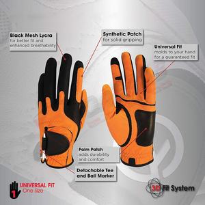 Colores de logotipo de diseño personalizado-Piel de oveja suave Cuero genuino Antideslizante Transpirable Camo-Guantes de golf hechos por Pakistán - Product Image 6