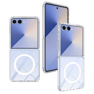 <span class=keywords><strong>Funda</strong></span> Magnética para <span class=keywords><strong>Samsung</strong></span> Galaxy Z <span class=keywords><strong>Flip</strong></span> 7 FE / 8 7 6 5, Carcasa Transparente de Acrílico y PC con Carga Inalámbrica - Product Image 6