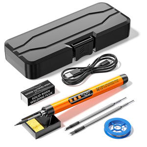 Portable 5V8W affichage numérique température constante réglable <span class=keywords><strong>Mini</strong></span> USB fer à souder sans noyau avec pointes à souder maintenir le tapis - Product Image 3