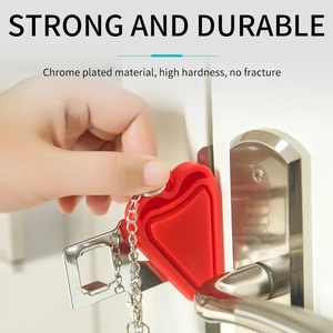 Verrou de porte portable de sécurité, sans perçage, manuel, pour chambre d'hôtel, pour ajouter des trous de sécurité, amovible pour la sécurité en voyage, 1 pièce - Product Image 2