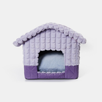 Lit de luxe pour animaux de compagnie Cage unique pour animaux de compagnie lit pour chat doux et confortable chenil pour chien avec toit lit pour chien amovible accessoires pour animaux de compagnie
