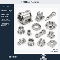 Usinage CNC sur mesure pour pièces robotiques de fraisage, fournisseur OEM, 0,005 mm, ISO 9001, aluminium 7075, anodisation