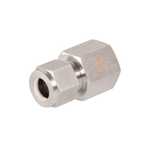 Raccord de tube impérial en acier inoxydable 1/16 2 à double ferrule, filetage interne, traversant - Product Image 5