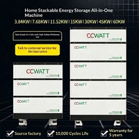 Système de stockage d'énergie solaire hors réseau, station d'alimentation tout-en-un au lithium-ion avec unité de batterie empilable pour usage domestique