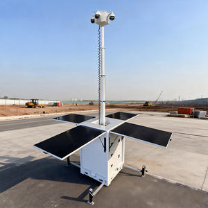 Tour <span class=keywords><strong>de</strong></span> surveillance compacte pour chantiers extérieurs, quatre <span class=keywords><strong>panneaux</strong></span> <span class=keywords><strong>solaires</strong></span>, tour <span class=keywords><strong>de</strong></span> vidéosurveillance mobile solaire <span class=keywords><strong>à</strong></span> <span class=keywords><strong>vendre</strong></span> - Product Image 1