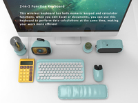 Keypad Angka Portabel 2 in 1 Keypad Numerik Berkabel Layar LCD Keyboard Angka dengan Kalkulator Akuntansi