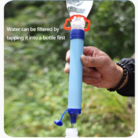 Système de filtration d'eau portable pour l'extérieur, paille filtrante personnelle d'urgence pour le camping et la randonnée