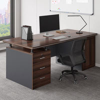 Estación de trabajo de madera maciza, duradera, Simple y moderna, escritorio de oficina, gabinete de personal, silla de oficina financiera, combinación de escritorio para ordenador