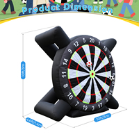 Jeu de Fléchettes de Football Géant Gonflable Grande Cible de Tir pour Jeux de Plein Air, le Camping et les Fêtes de Football