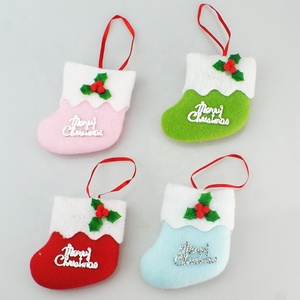 Mini bas rouges feutre tissu bas <span class=keywords><strong>de</strong></span> Noël cadeau chaussettes décoration grand bas <span class=keywords><strong>de</strong></span> Noël - Product Image 5