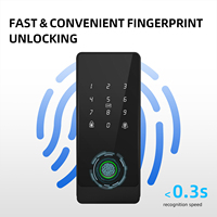 Cerradura Inteligente Digital Bluelock de Alta Calidad con App Tuya TTlock, Desbloqueo Biométrico por Huella Dactilar, Tarjeta y Llave para Apartamentos y Hogares