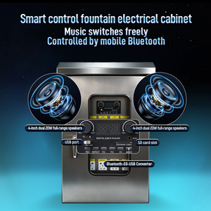 Hochwertiger 2,5m/3m/1,5m/1m/0,5m Outdoor-Wasserbrunnen Kleiner Musikalischer Gartenbrunnen mit USB-Bluetooth-Steuerung - Product Image 2