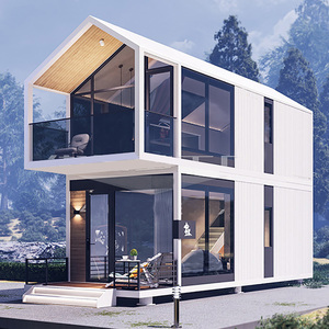 Casa de Vacaciones Prefabricada de Diseño Libre, Casa Móvil de Acero, Casa Contenedor de Lujo <span class=keywords><strong>con</strong></span> Estructura Triangular en Forma de A - Product Image 2