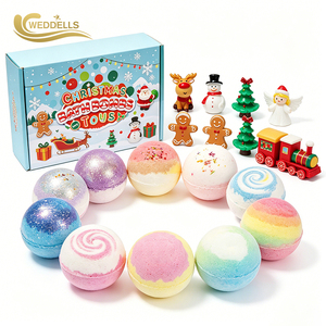 Jouet renne <span class=keywords><strong>de</strong></span> Noël à l'intérieur des bombes <span class=keywords><strong>de</strong></span> bain, coquille dorée et argentée, fleurs séchées, guimauve, bijoux, bagues, pierres précieuses, Noël - Product Image 2