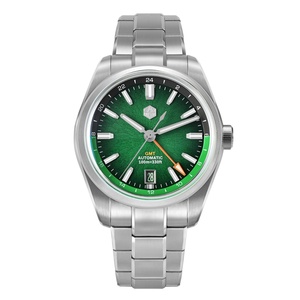 นาฬิกา San Martin รุ่น SN0144BGX ขนาด 39 มม. หน้าปัดเคลือบ JianZhan GMT Miyota 9075 ระบบอัตโนมัติ นาฬิกาดำน้ำสุดหรูสำหรับผู้ชาย สไตล์จีน - Product Image 1