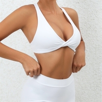 Vêtements de yoga européens et américains pour femmes, soutien-gorge de sport moulant à séchage rapide, sous-vêtements de fitness à dos croisé pour la course en extérieur